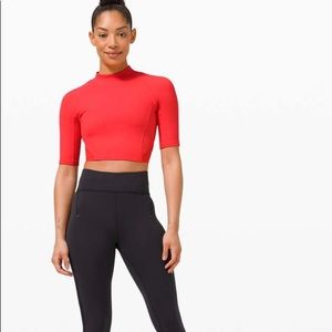 Lululemon Everlux and Mesh Cropped Short Sleeve
